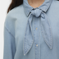 VMVIONETTE LS DENIM BOW SHIRT YO327 - 10346826