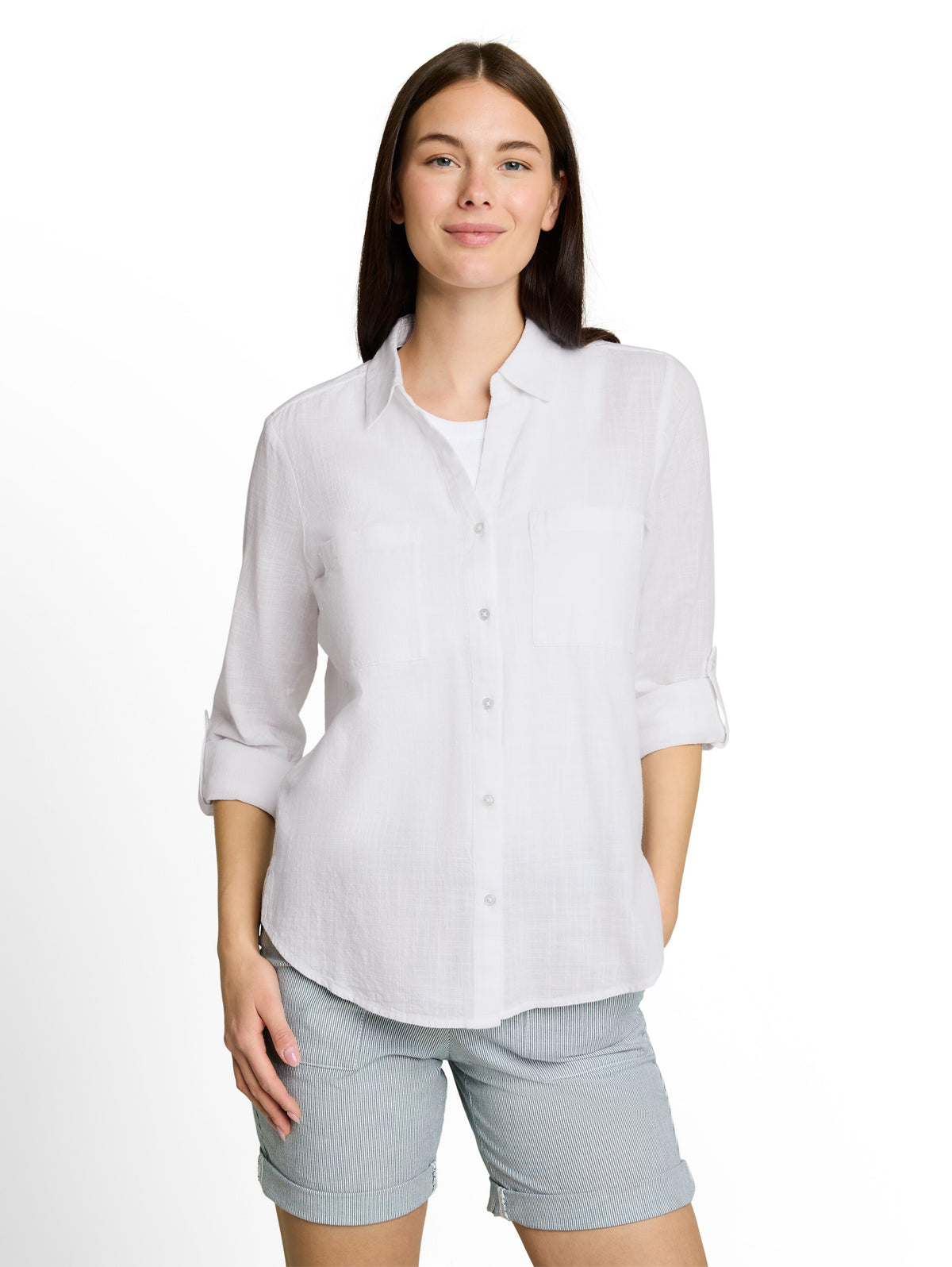 blouse with slub structure - 1035247