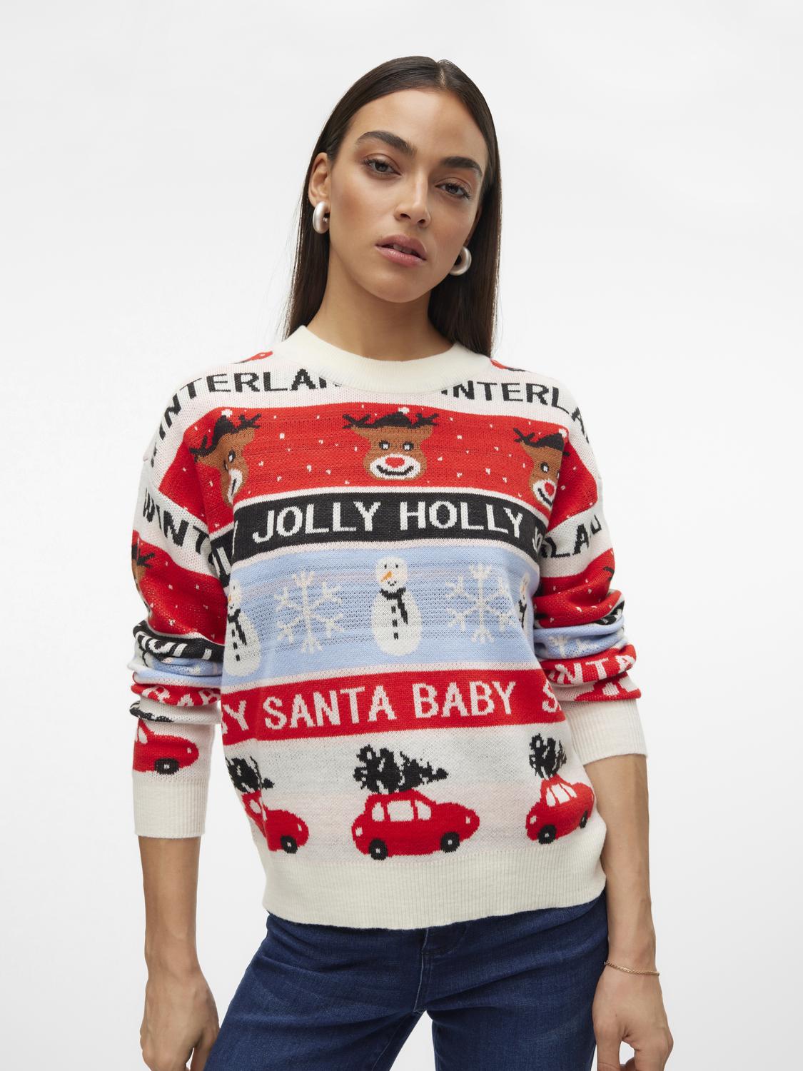 VMHOLLY JOLLYFLAKES LS O-NECK PULL. - 10309249