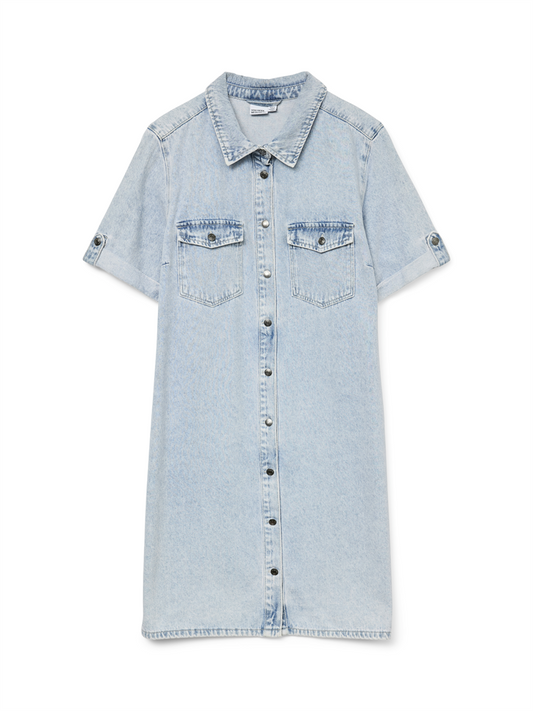 VMJENNIE SS SHORT DENIM DRESS GA NO - 10309665