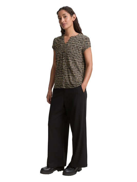 T-shirt henley alloverprinted - 1046458