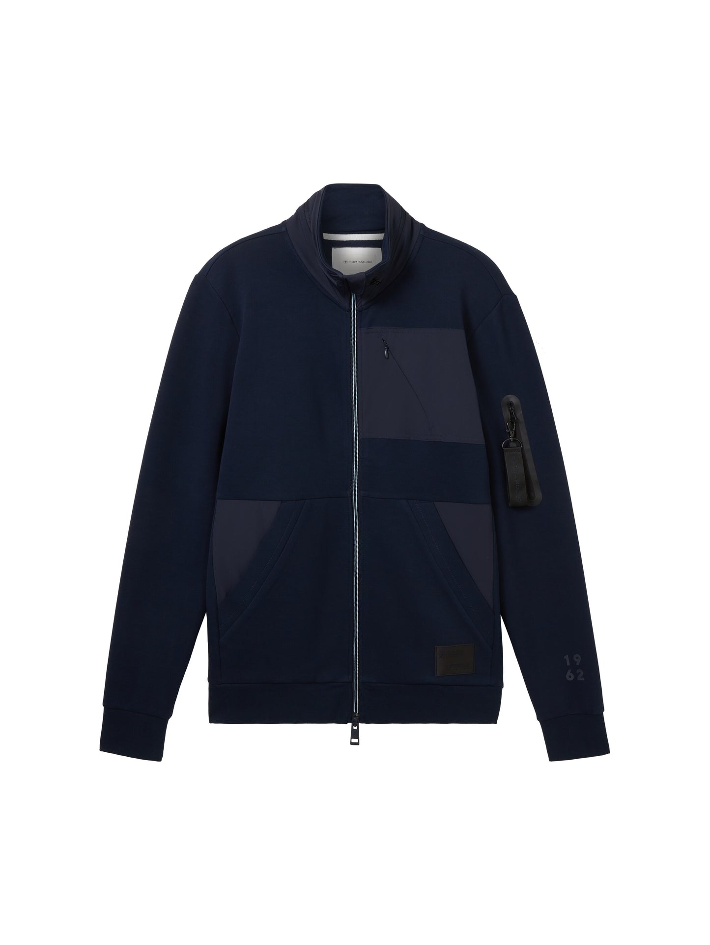 detailed stand-up sweat jacket - 1040922