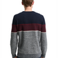 knit stripe crew neck pullover - 1048772
