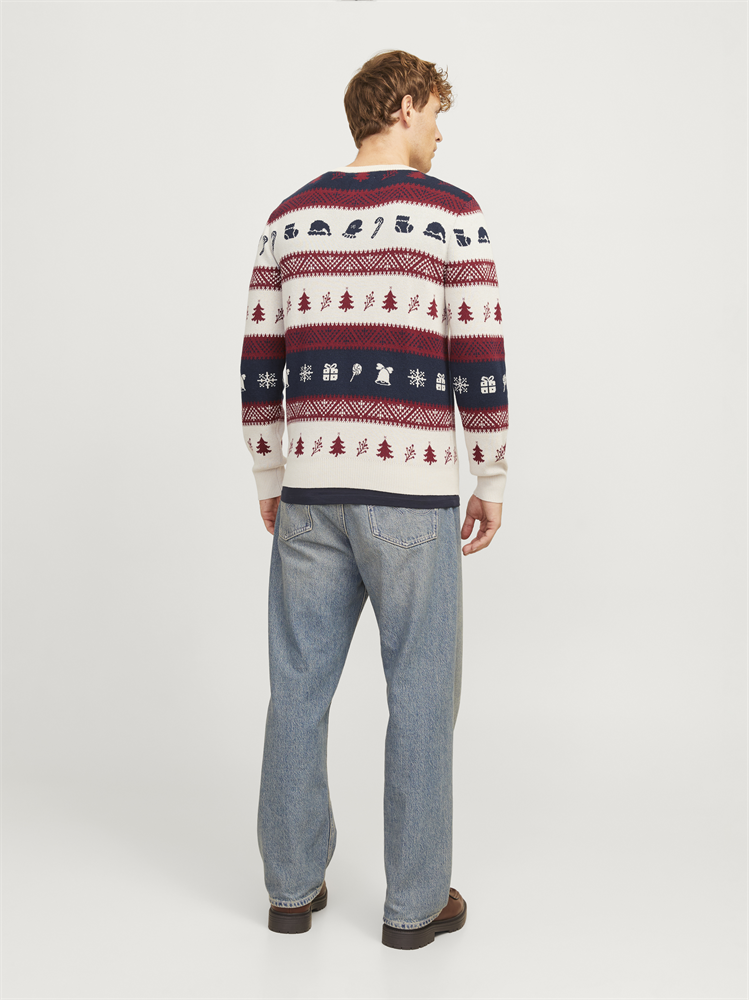 JJXMAS SNOWBALL KNIT CREW NECK - 12248145