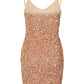 VIALINA STRAP SEQUIN SHORT DRESS/DC - 14089881