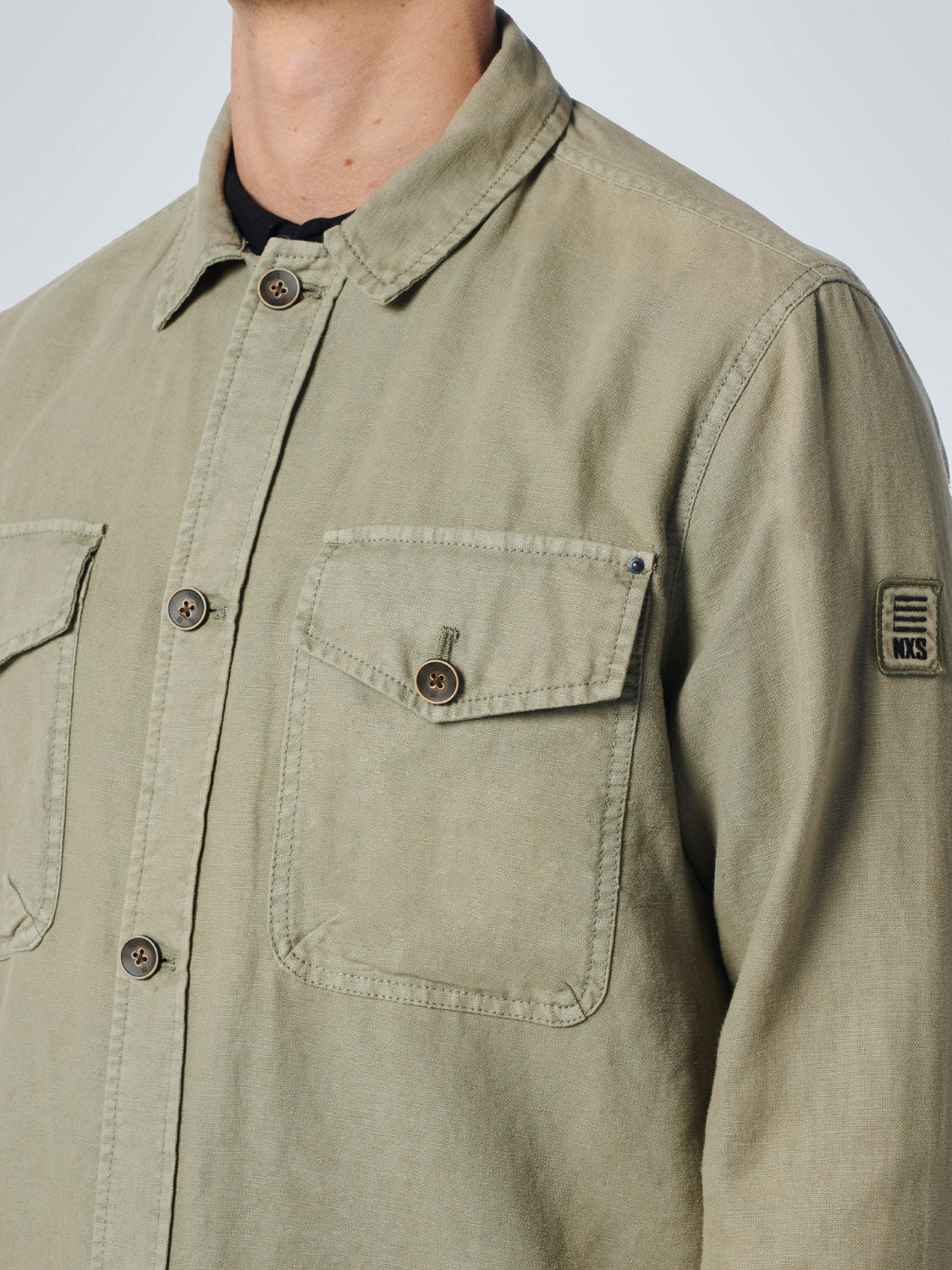 Overshirt Button Closure Garment Dy - 19510225