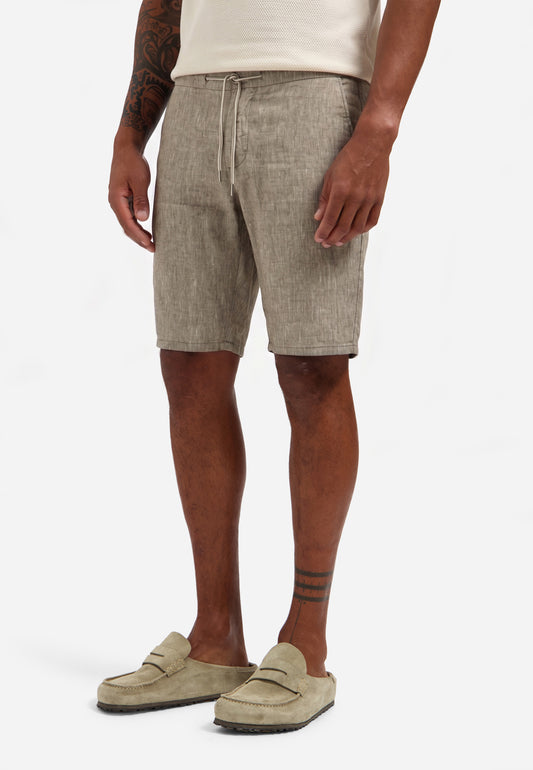 Short Chino With Linen - 318190311