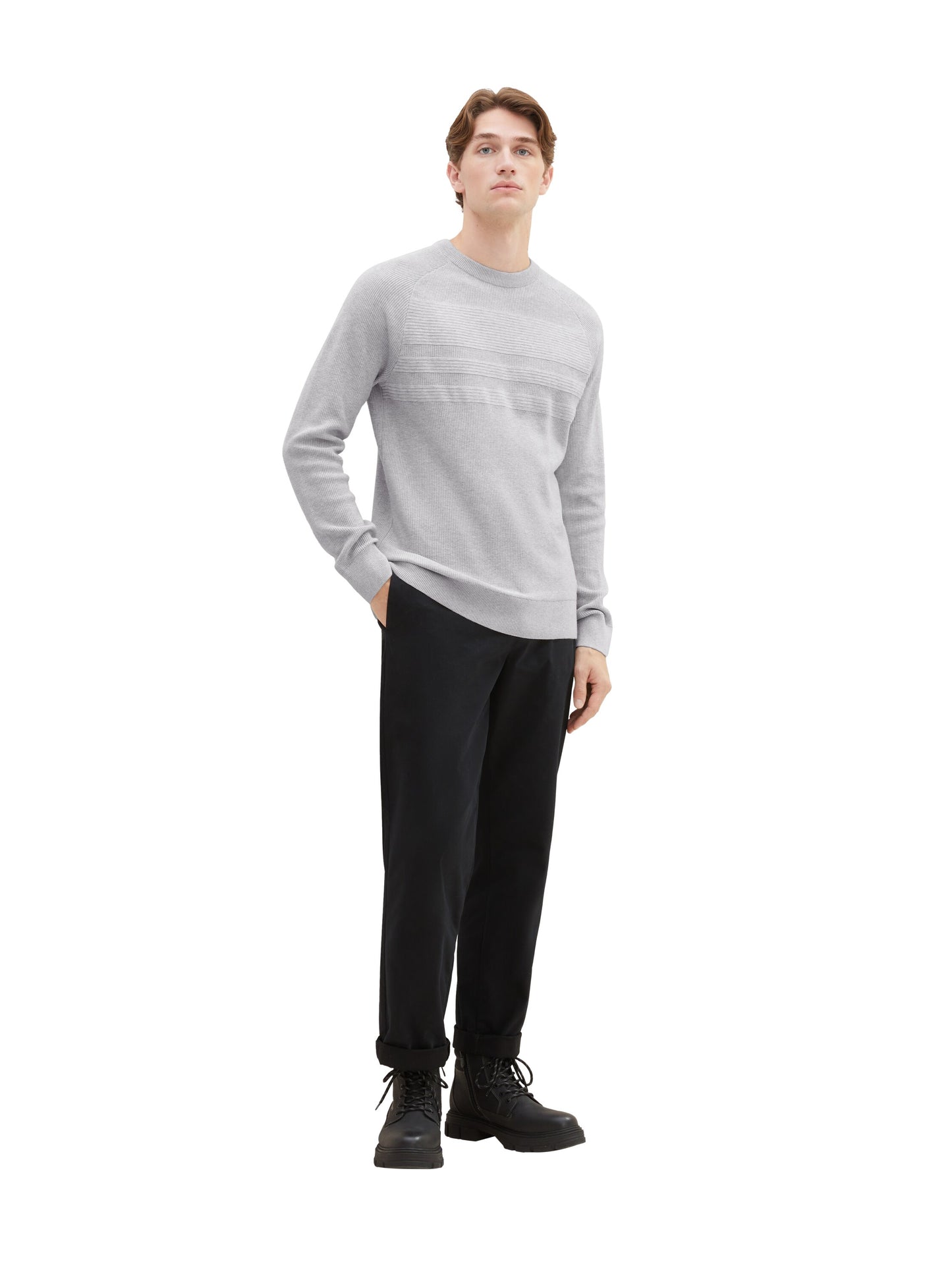 structured crewneck knit - 1038314