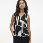VMEASY JOY S/L V-NECK TOP WVN GA - 10301759