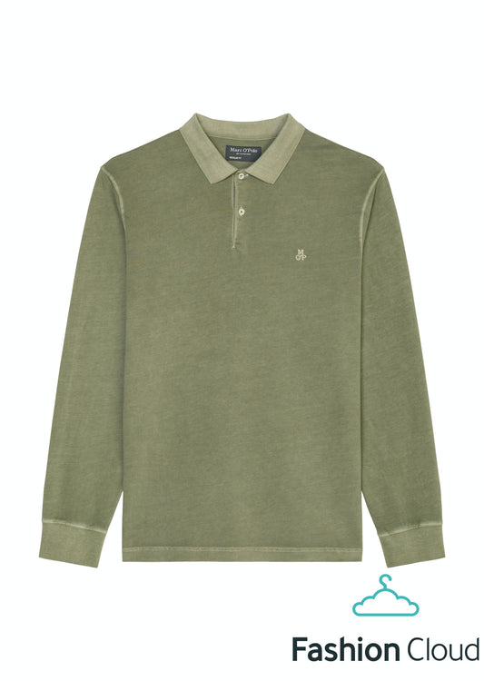 Polo shirt, long sleeve, rib collar - B21223655004
