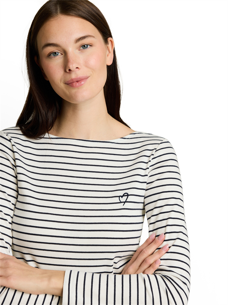 T-Shirt striped boatneck - 1051234
