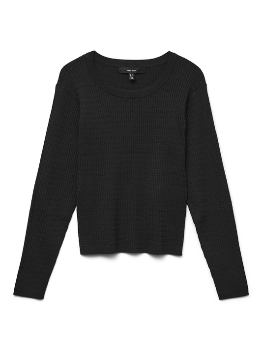 VMSILJE LS O-NECK CABLE PULLOVER - 10331852