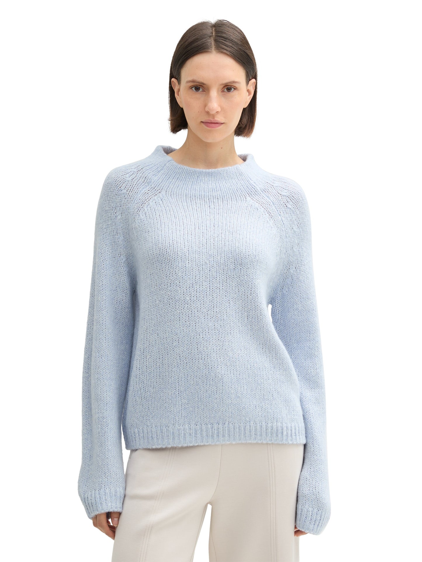 knit cosy raglan pullover - 1044083