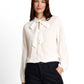 blouse with bow tie collar - 1052610