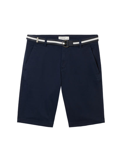 slim soft chino shorts w. belt - 1040237