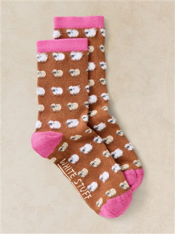 FLUFFY MINI SHEEP ANKLE SOCK - 446795