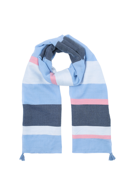 structured scarf with tassels - 1045451