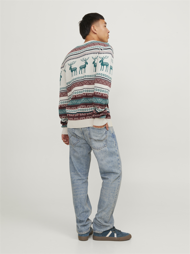 JJXMAS SNOWBALL KNIT CREW NECK - 12248145