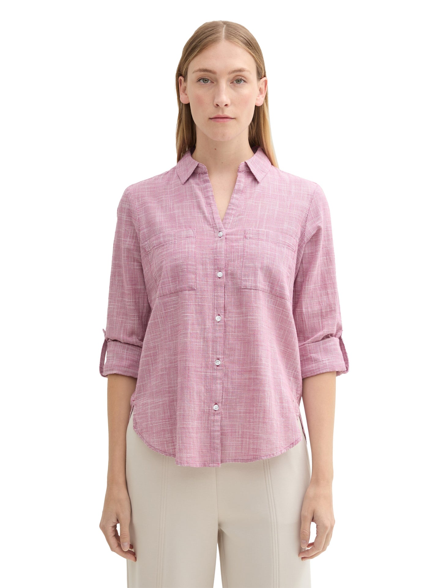 blouse with slub structure - 1035247