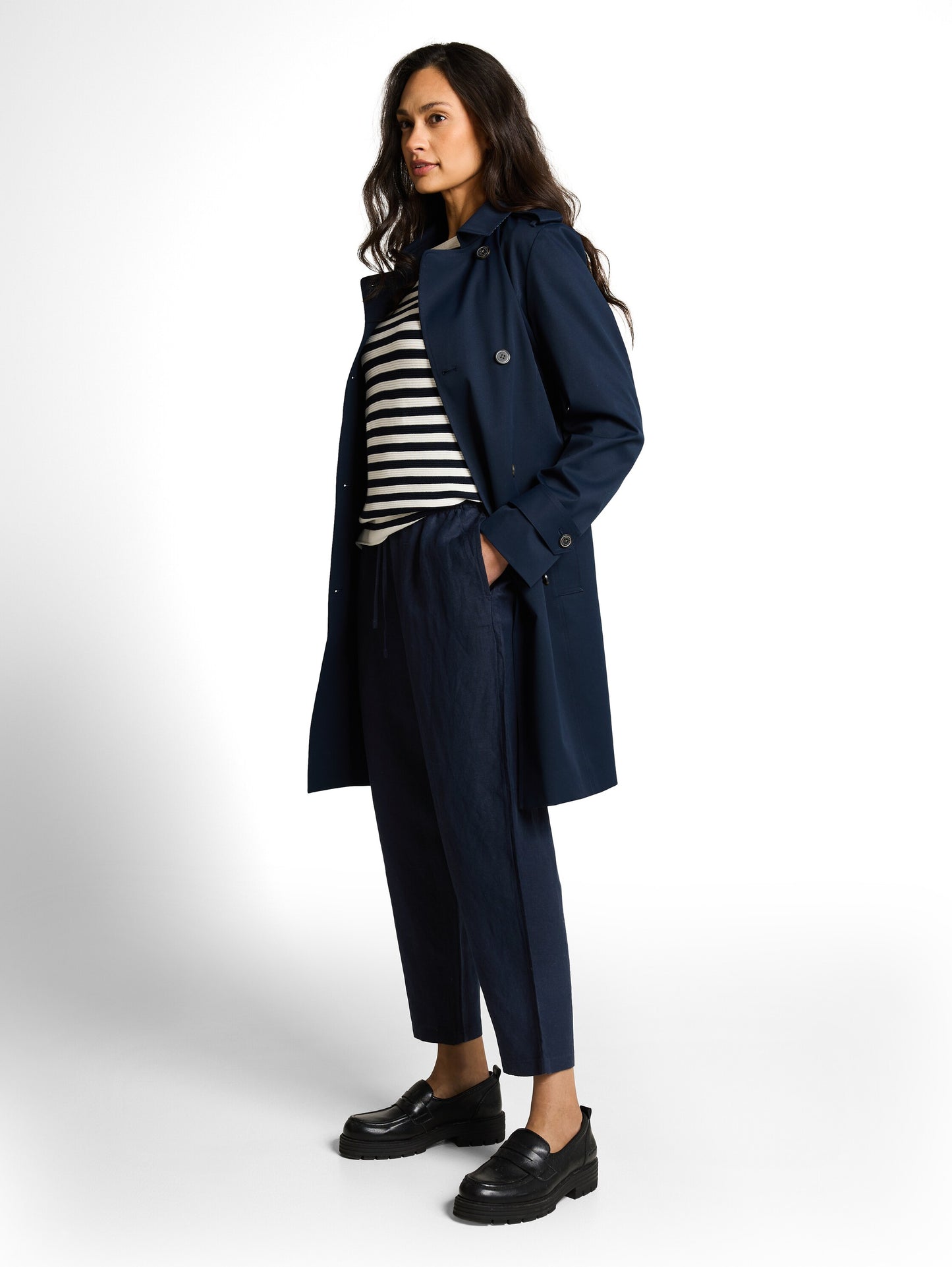 loose fit linen pants - 1049992