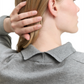 knit pullover with saddle shou - 1047698