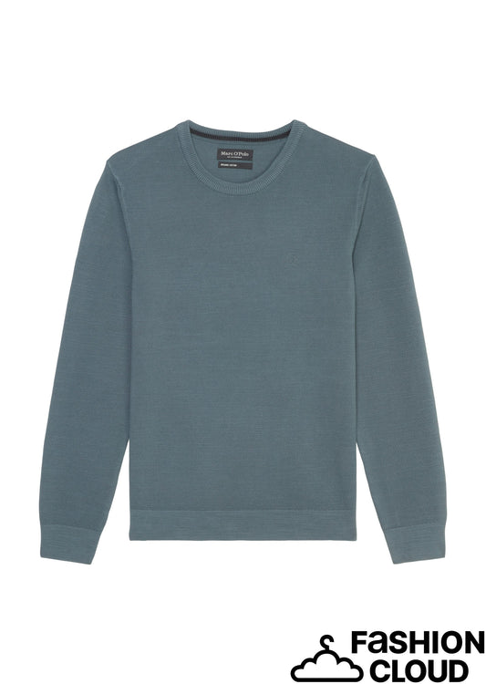 Crewneck, cotton slub, piqué struct - M20502360074