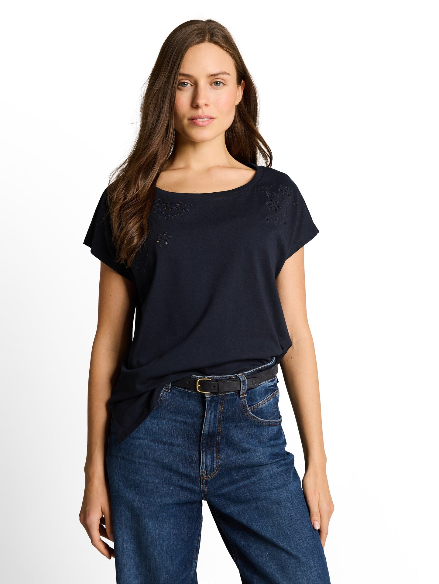 T-shirt crew neck ajour deplac - 1050469