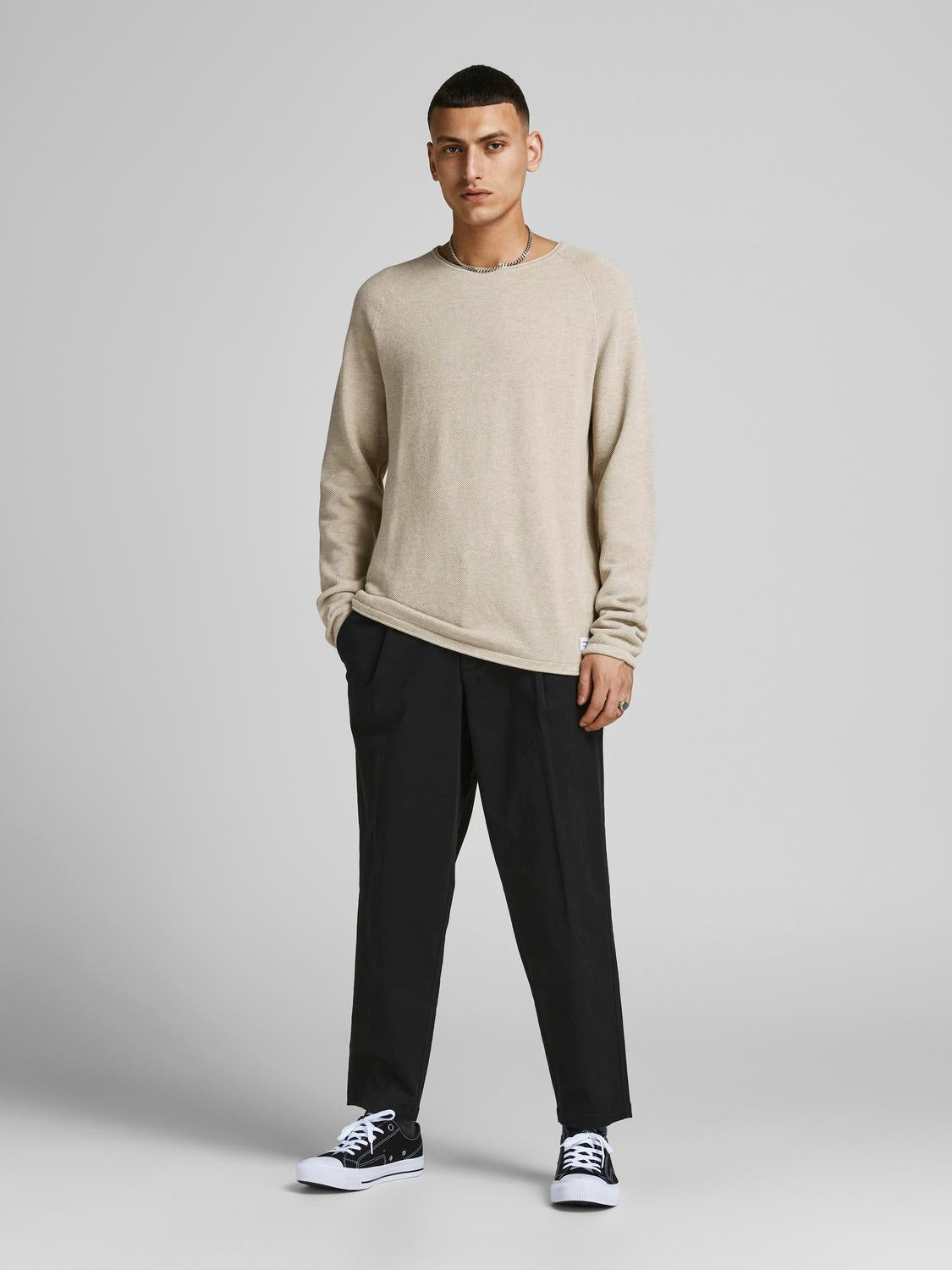 JJEHILL KNIT CREW NECK NOOS - 12157321