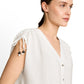 blouse top with gathering - 1051085