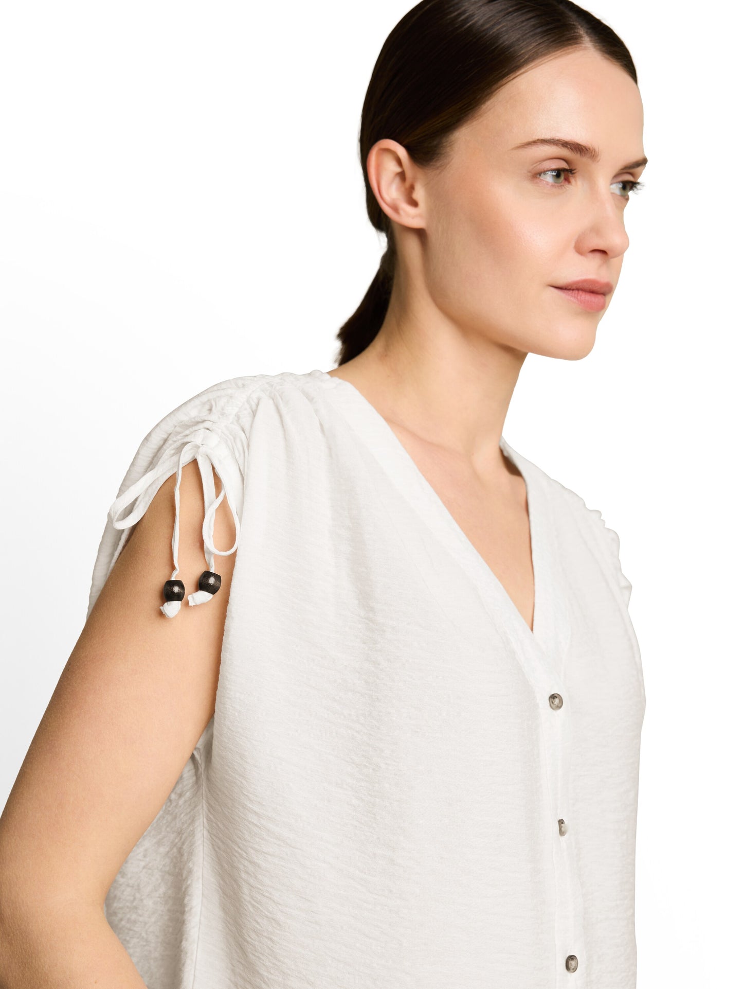 blouse top with gathering - 1051085