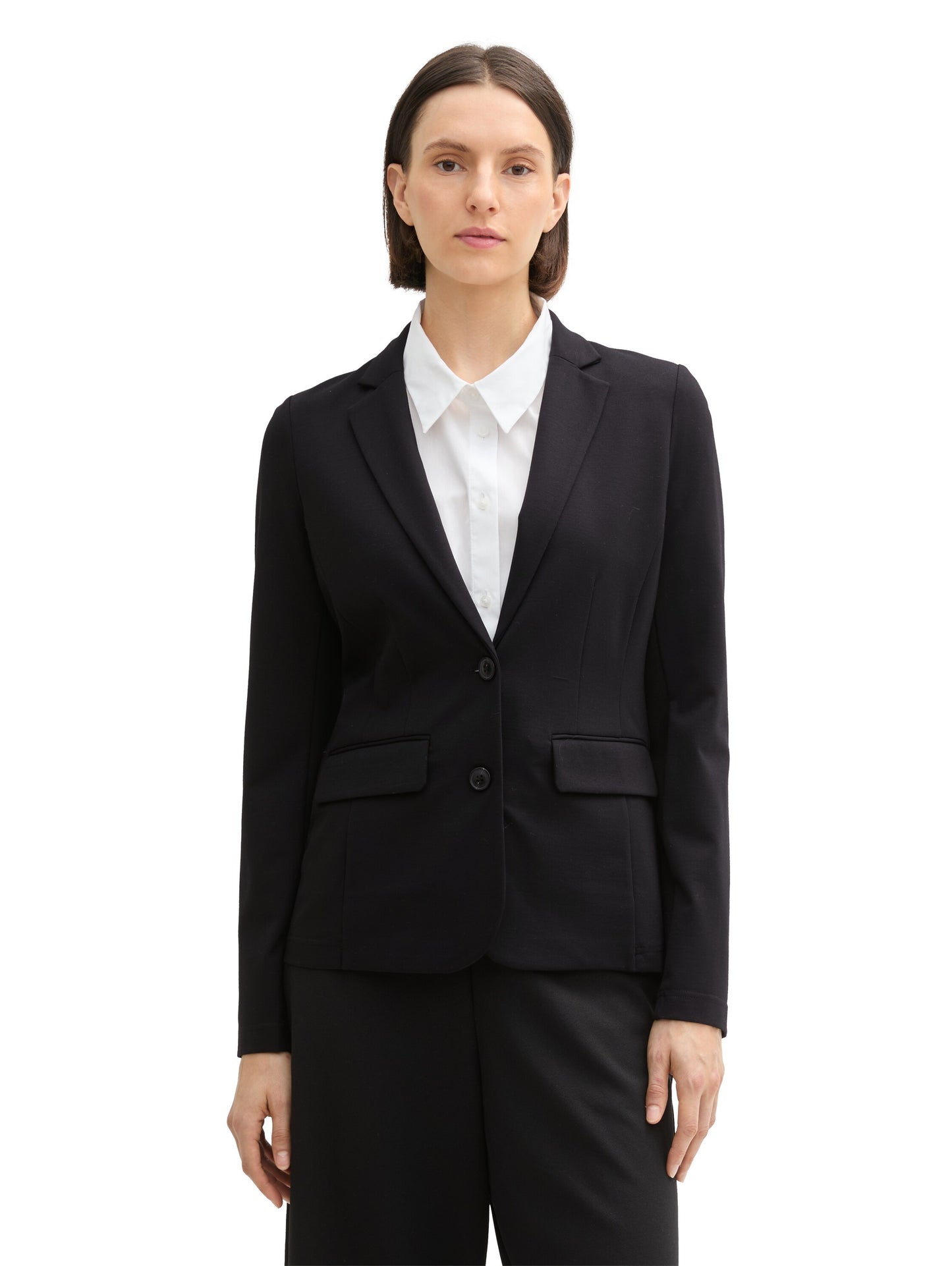 easy jersey solid blazer - 1043874