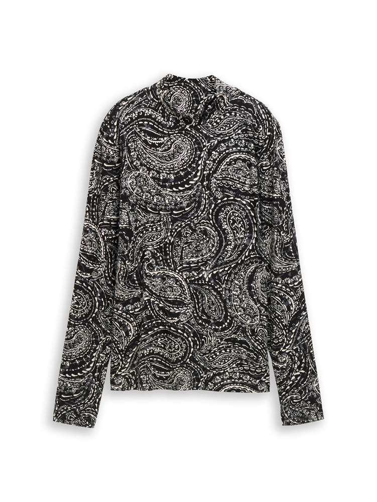 T-shirt mock neck alloverprint - 1052897