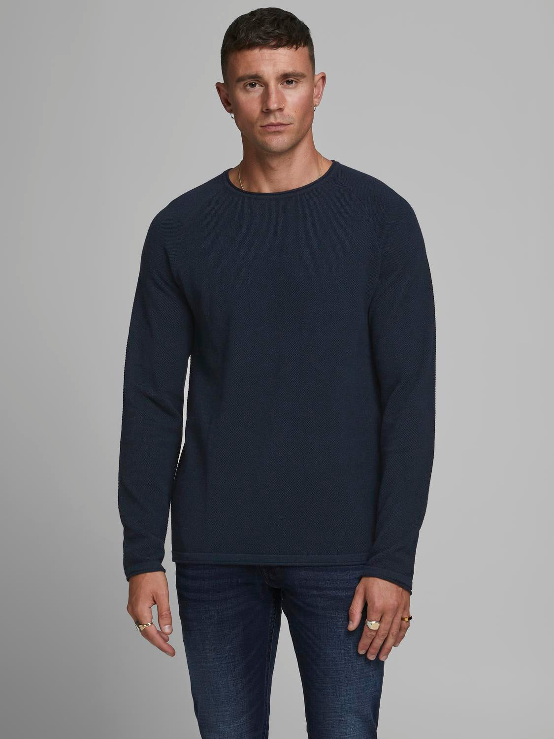 JJEHILL KNIT CREW NECK NOOS - 12157321