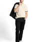 printed stand-up collar polo - 1050196