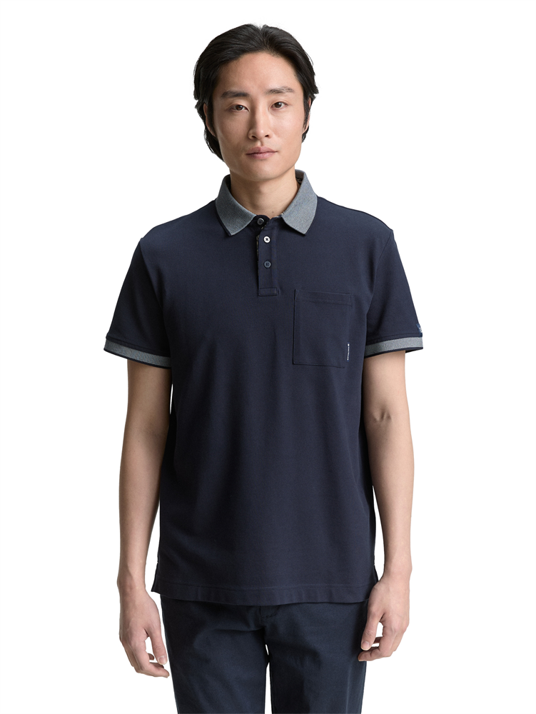 detailed printed polo - 1046773