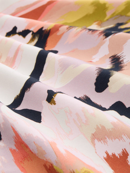 T-shirt fabric mix print crew - 1050445