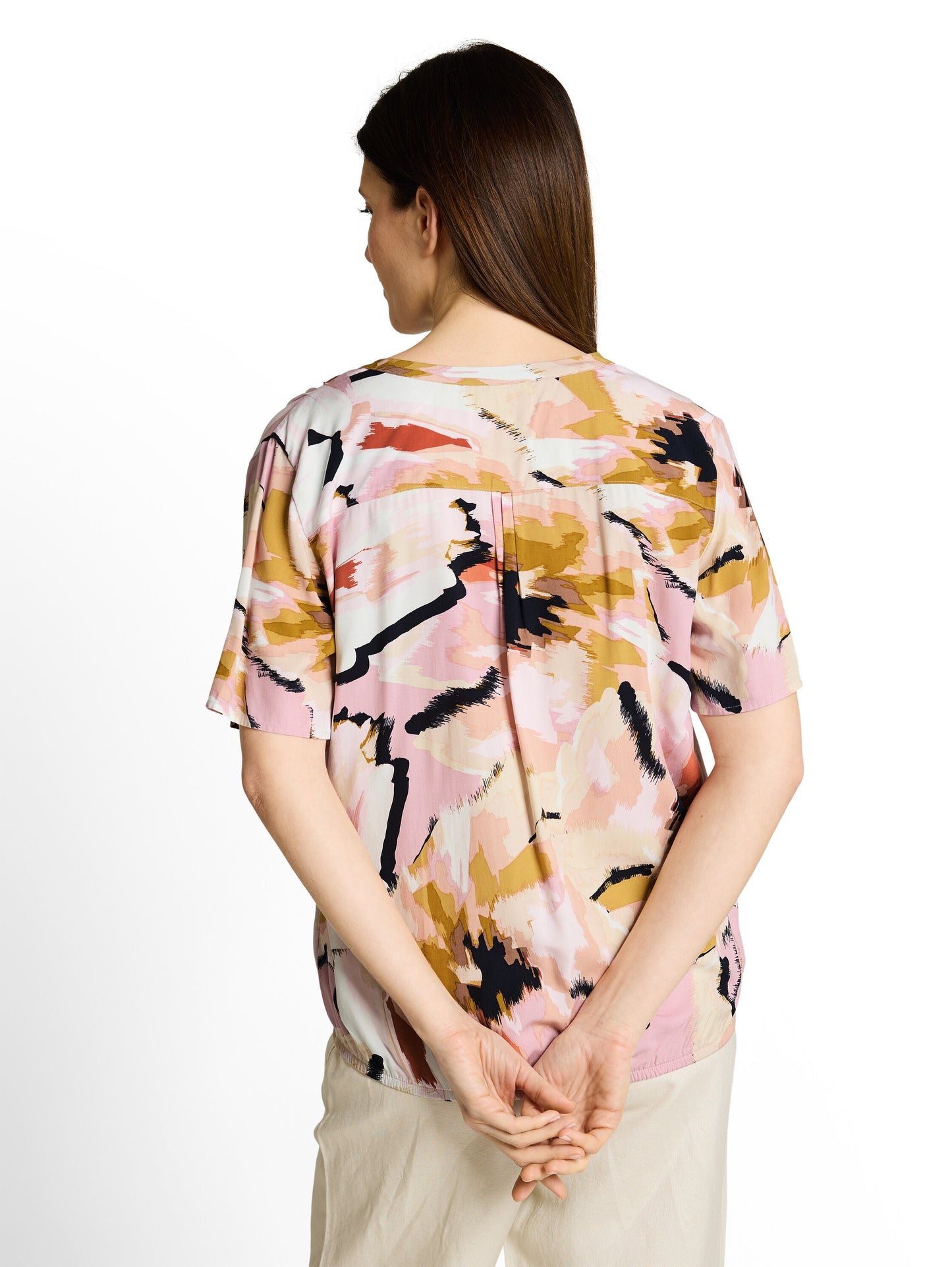 blouse printed shortsleeves - 1049796
