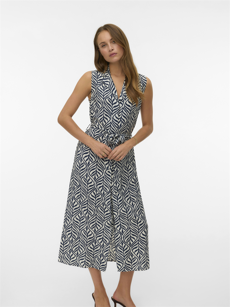 VMJOSIE SL V-NECK 7/8 DRESS WVN GA - 10341594