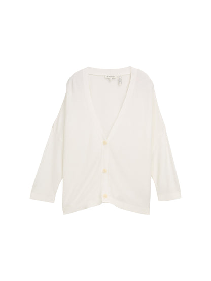 knit cardigan with placket - 1047078