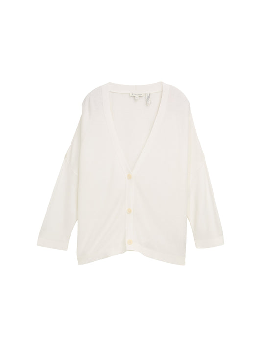 knit cardigan with placket - 1047078