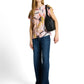 T-shirt fabric mix print crew - 1050445