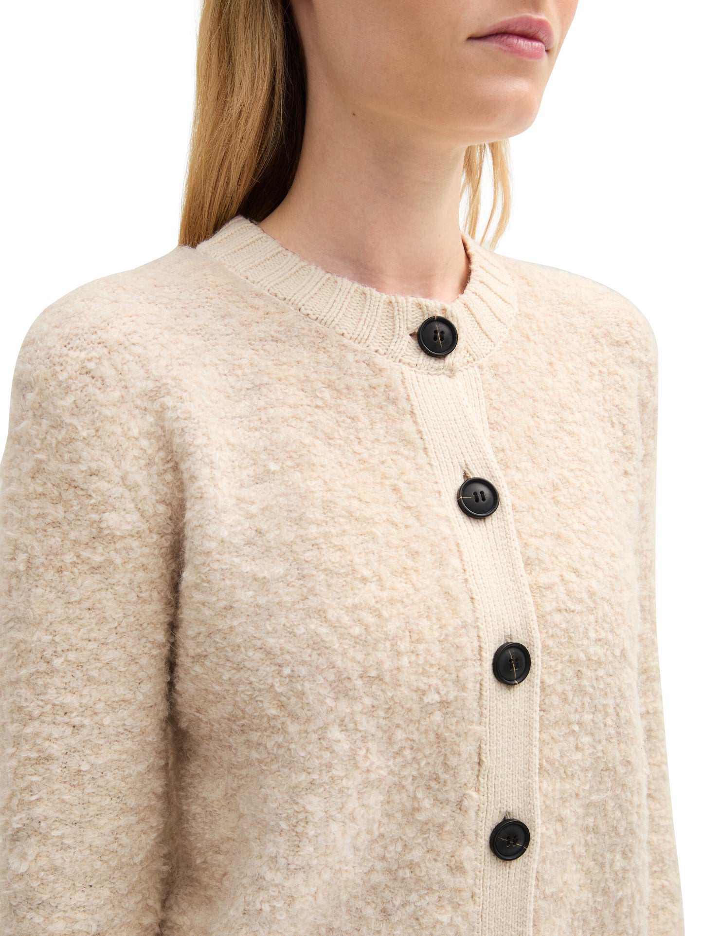 knit boucle cardigan - 1044068