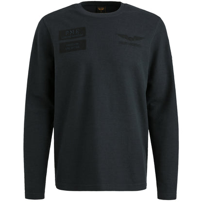 Long sleeve r-neck structured piqu - PTS2508562