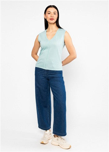 Sleeveless Top Filigree Frontluke - 001261-220