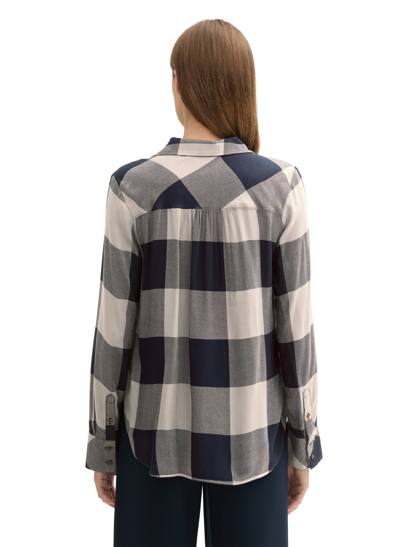 checked blouse - 1043208