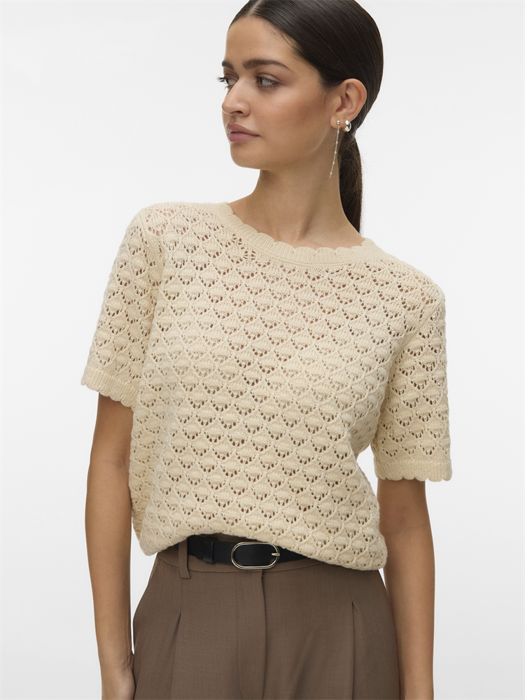 VMJAQUELINE SS O-NECK TOP BOO - 10340106