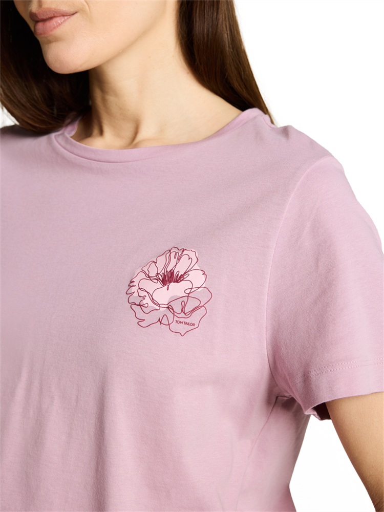 T-shirt basic crew neck print - 1050414