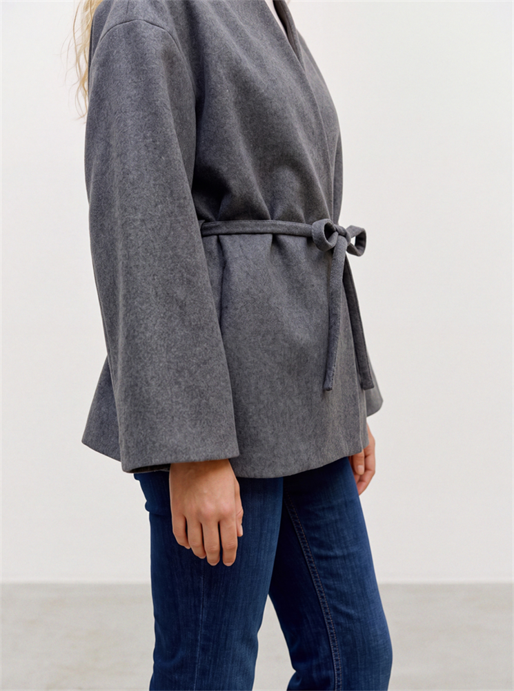 AWSIJINA LS V-NECK SHORT JACKET NOO - 10346138