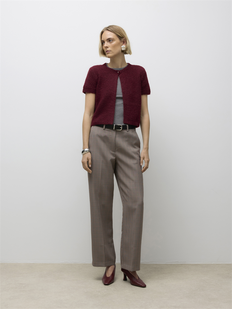 AWSILJA SS O-NECK SHORT KNIT CARDIG - 10329650