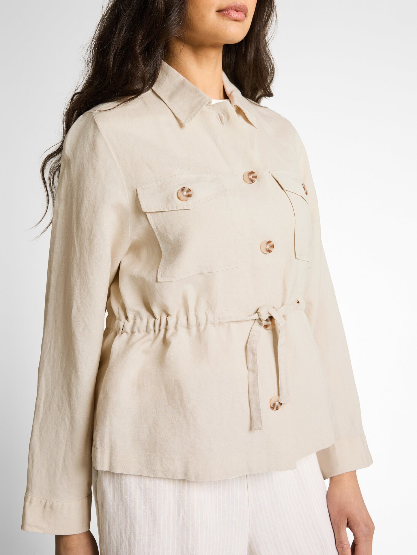 blazer jacket with linen - 1049779